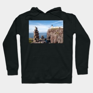 Cairn built by visitors near Neist Point Lighthouse - Isle of Skye, Scotland Hoodie